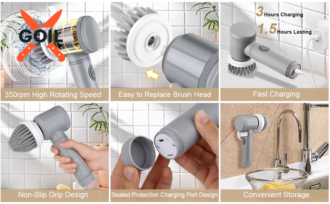 Powerful Cordless Brush Scrubber – Deep Clean Made Easy