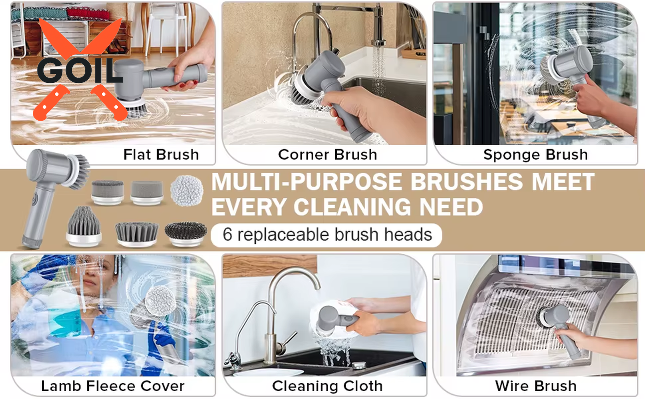 Powerful Cordless Brush Scrubber – Deep Clean Made Easy