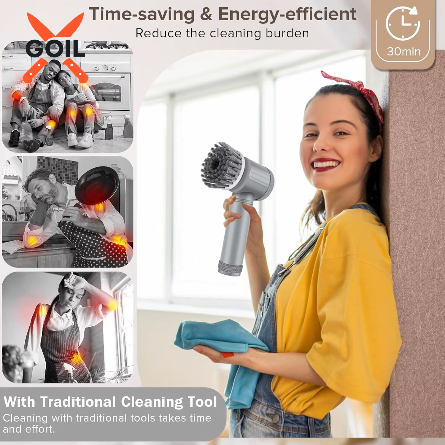 Powerful Cordless Brush Scrubber – Deep Clean Made Easy
