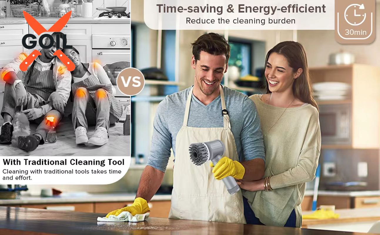 Powerful Cordless Brush Scrubber – Deep Clean Made Easy